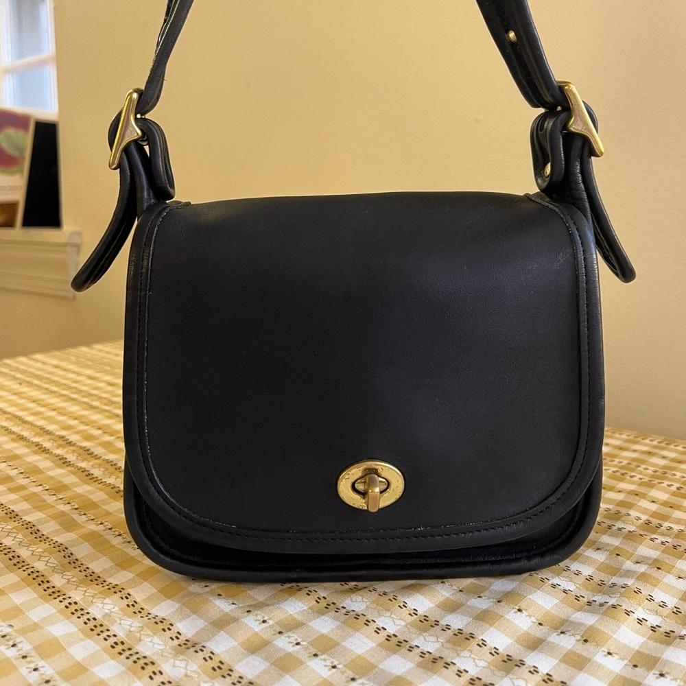 Vintage Coach 9965 Black Legacy Small Flap Bag